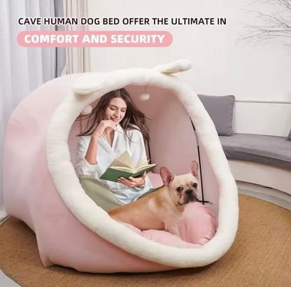 Cuddle Cove Human Dog Bed, Human Size Dogs Beds with Soft MATS，Large Dogs Beds Can Be Washed, Dog Bed