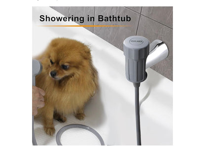 Pets Shower Attachment, Quick Connect on Tub Spout w/Front Diverter, Ideal for Washing Pets and Cleaning Tub, Portable and Convenience