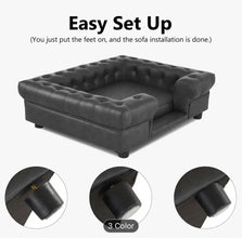 Dog bed faux leather