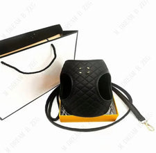 Cc designer leather dog harness